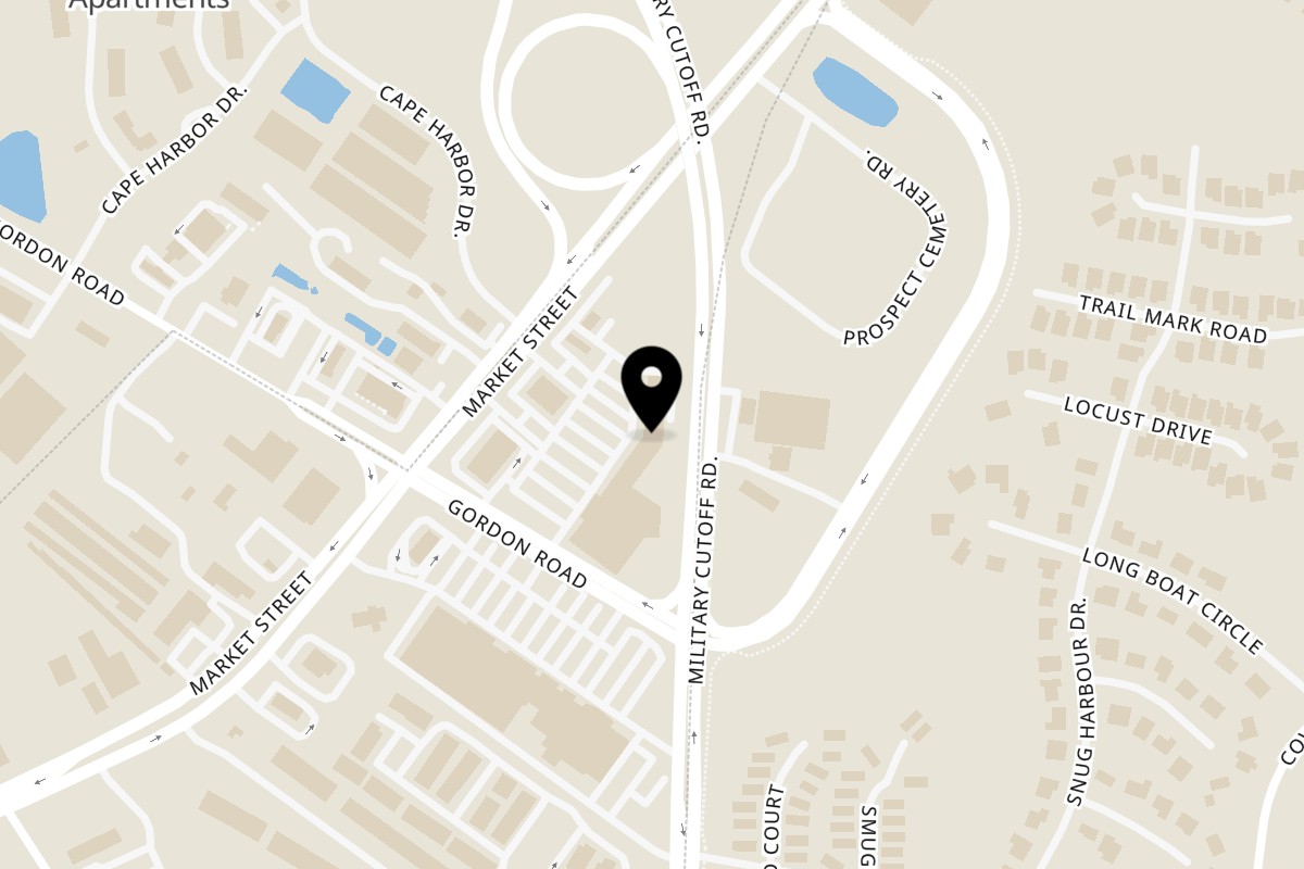 Map showing the location of El Arriero Taqueria on 6932 Market St in Wilmington